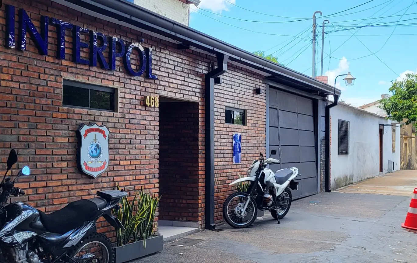 Interpol Paraguay headquarters in Asunción on Cnel. Gracia — the office where residency applicants get their local certificate
